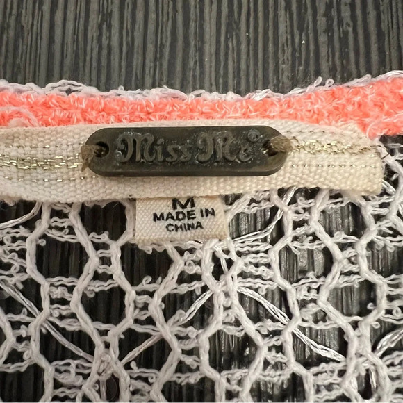 Miss Me Medium Sequence‎ Bright Pink and White Striped Tunic Tank Top - Picture 5 of 15